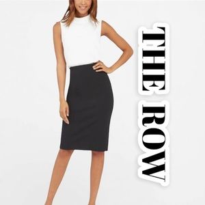 black pull on skirt knee length